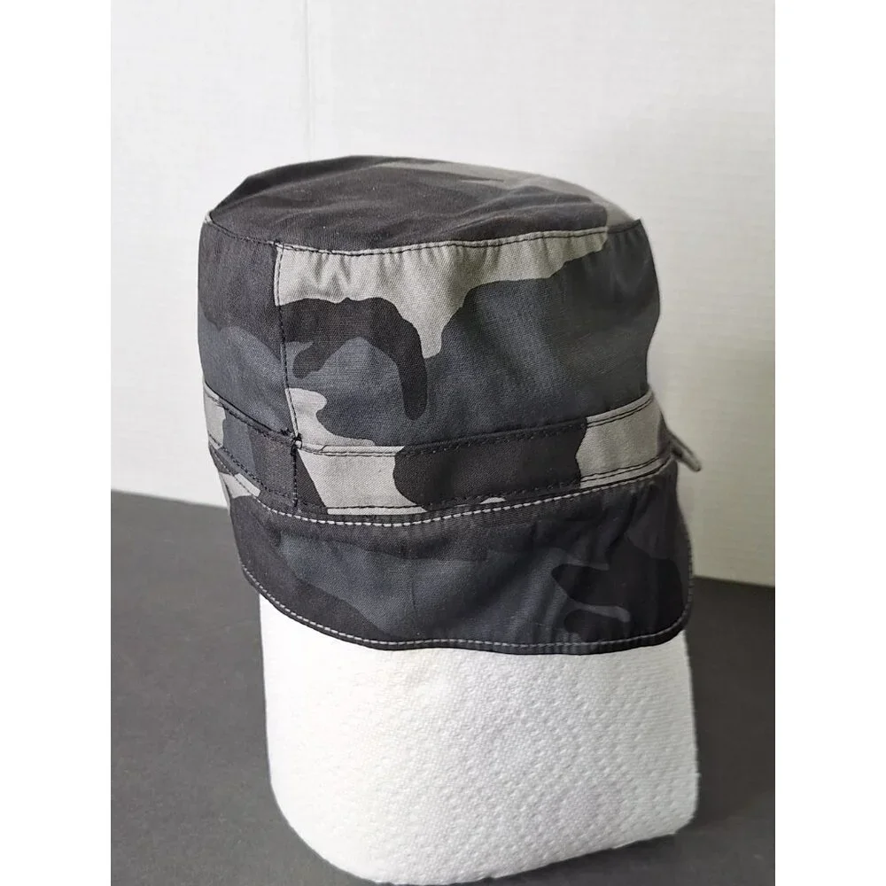 US Army Gray Camo Field Cap w/ Ear Flaps Size 7 - 8415-01-084-1787 NWOT - Picture 6 of 10